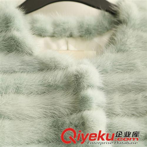 童皮草定制 秋冬新款2014海寧進口水貂中長款 品牌女大小兒童裝皮草風衣外套原始圖片3
