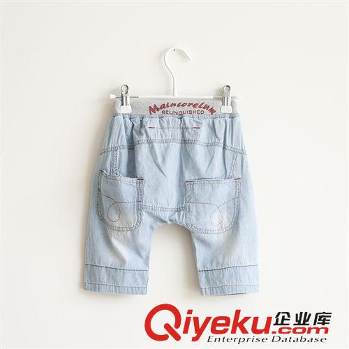 火拼爆款 2015夏季新款 水洗做舊 兒童牛仔褲  寶寶七分褲 男童牛仔褲 童褲原始圖片2