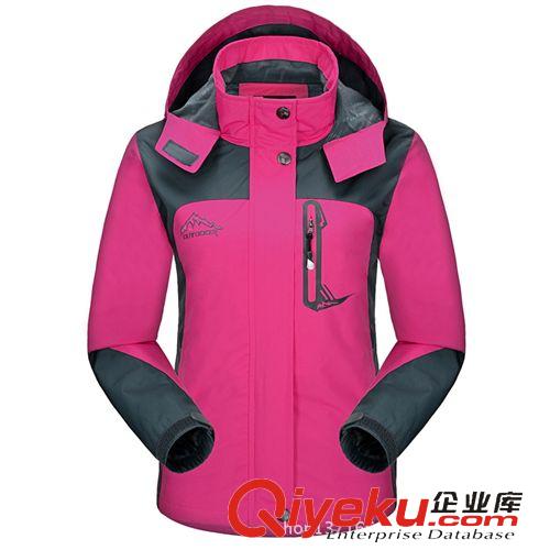 男/女/情侶/戶外沖鋒衣 2015春秋新款正品沖鋒衣男女情侶戶外運動外套防風(fēng)防水登山服加肥原始圖片2