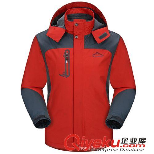 男/女/情侶/戶外沖鋒衣 2015春秋新款正品沖鋒衣男女情侶戶外運動外套防風(fēng)防水登山服加肥原始圖片3