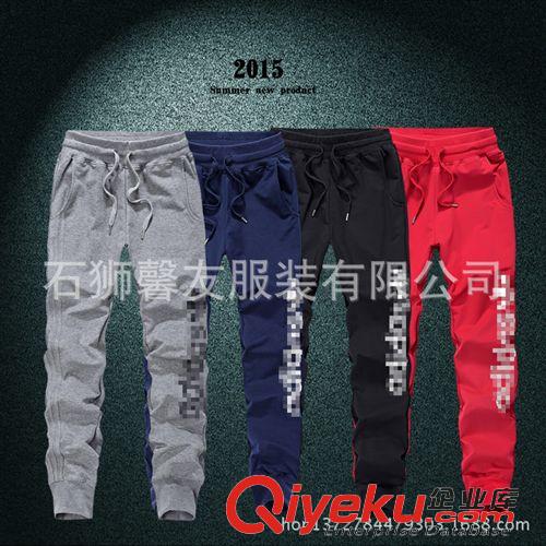 休閑運動褲 2015夏季男士休閑褲男五分褲修身純棉中褲潮流夏天運動中褲男下裝