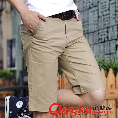 休閑運動褲 2015夏季男士休閑褲男五分褲修身純棉中褲潮流夏天運動中褲男下裝原始圖片3