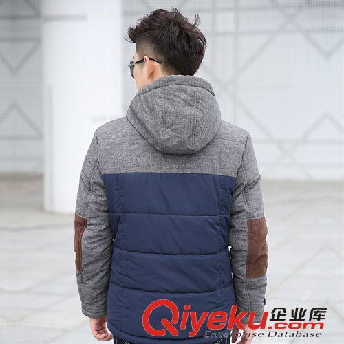 棉衣 加厚外套  男裝2015秋冬新品男士韓版修身棉衣 加厚休閑連帽棉服外套