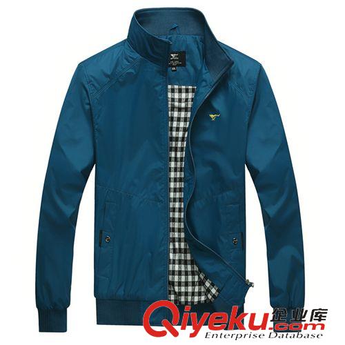 休閑服 夾克衫 風(fēng)衣 免費代理2015秋冬男士夾克立領(lǐng)時尚清爽休閑外套-8903原始圖片2