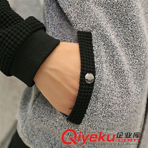 休閑服 夾克衫 風衣 男士夾克外套春秋裝修身款時尚都市拼接休閑男裝夾克男韓版潮原始圖片3