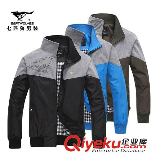 休閑服 夾克衫 風衣 男士夾克外套春秋裝修身款時尚都市拼接休閑男裝夾克男韓版潮