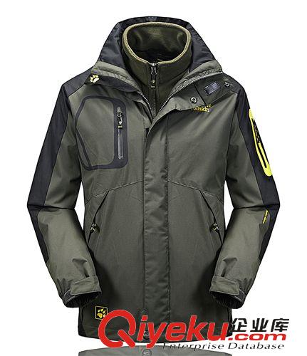戶外 廠家直銷 網絡爆款13秋冬沖鋒衣可脫內膽三合一男款登山服1301-1原始圖片3