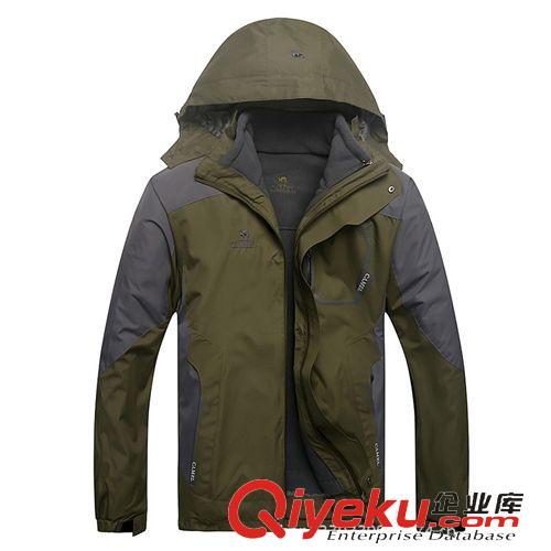戶外 男款戶外沖鋒衣可拆卸兩件套保暖透氣防水三合一防寒服－8891原始圖片2