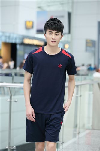 運(yùn)動套裝 2015團(tuán)購夏裝情侶運(yùn)動休閑套裝 夏季短袖男女純棉套裝原始圖片2