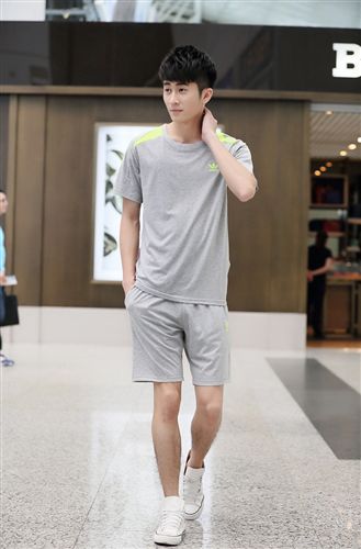 運(yùn)動套裝 2015團(tuán)購夏裝情侶運(yùn)動休閑套裝 夏季短袖男女純棉套裝原始圖片3