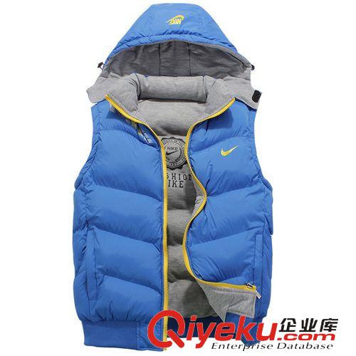 男裝品牌 廠家直銷秋冬新款 男式運動棉馬甲 男式連帽男修身棉背心雙面穿