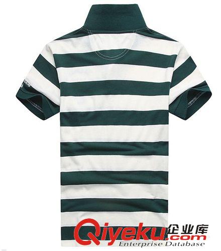 短袖T恤 爆款夏季男裝短袖休閑純棉男T恤潮翻領(lǐng)男士條紋T恤男短袖代發(fā)批發(fā)原始圖片3