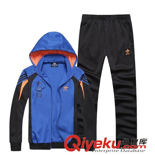 長袖套裝 一件代發春夏新品男士休閑運動套裝立領長袖運動服套裝團體服批發