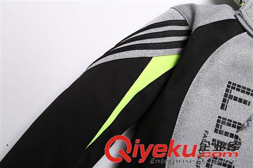 長袖套裝 一件代發 男士休閑運動套裝春秋連帽拼色衛衣運動服套裝批發原始圖片3