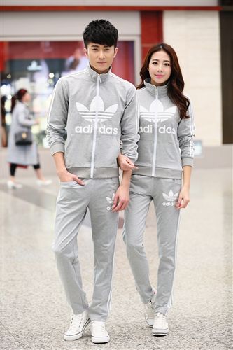 長(zhǎng)袖套裝 一件代發(fā) 春秋新品情侶休閑運(yùn)動(dòng)套裝男女開胸立領(lǐng)運(yùn)動(dòng)服衛(wèi)衣套裝原始圖片3