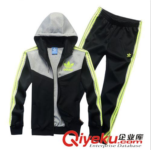 長(zhǎng)袖套裝 一件代發(fā) 春秋男士休閑運(yùn)動(dòng)長(zhǎng)袖套裝拼色連帽品牌運(yùn)動(dòng)服衛(wèi)衣套裝