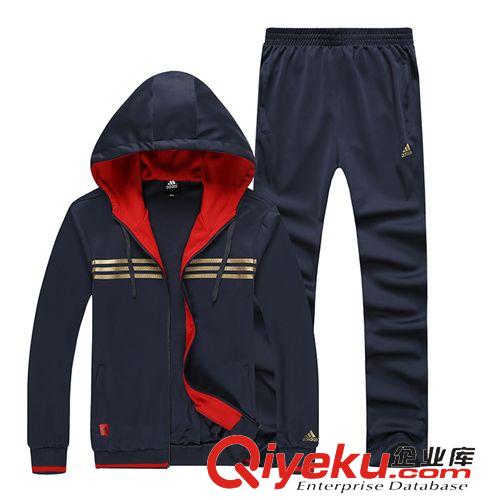 長(zhǎng)袖套裝 一件代發(fā) 春秋男士休閑運(yùn)動(dòng)長(zhǎng)袖套裝拼色連帽品牌運(yùn)動(dòng)服衛(wèi)衣套裝