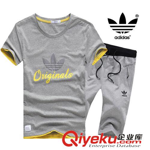 短袖套裝 2015春夏新品男士運(yùn)動(dòng)套裝短袖長褲休閑短開胸立領(lǐng)運(yùn)動(dòng)服套裝男