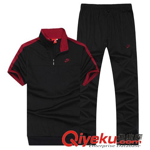 短袖套裝 2015春夏新品男士運(yùn)動(dòng)套裝短袖長褲休閑短開胸立領(lǐng)運(yùn)動(dòng)服套裝男原始圖片2