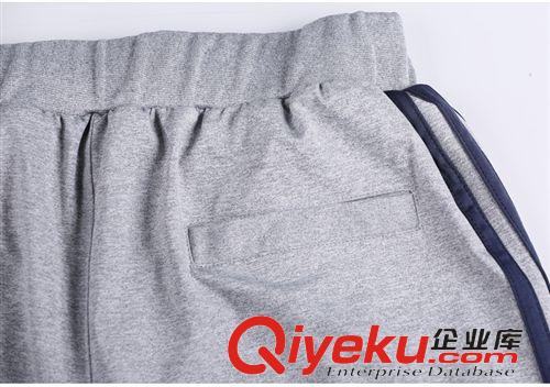 短袖套裝 廠家直銷情侶運(yùn)動(dòng)套裝短袖長(zhǎng)褲男女立領(lǐng)純棉休閑撞色T恤上衣套裝原始圖片3
