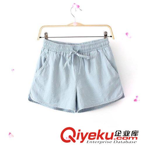 6月新款（2期） 夏裝新款時尚口袋亞麻女褲 顯瘦哈倫褲 棉麻休閑褲