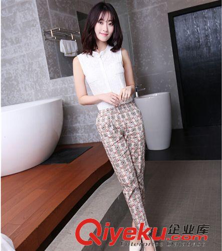 連體褲 實拍 2015夏季女裝時尚蕾絲連體褲蕾絲 修身顯示連身褲 休閑褲原始圖片3