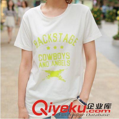 上裝 2014夏裝新款COW字母寬松短袖t恤女韓版女裝上衣