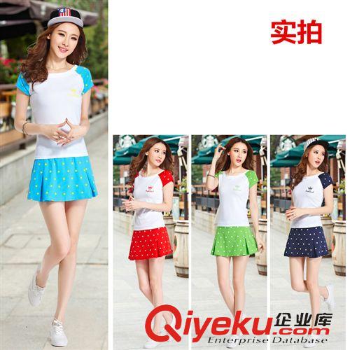 2015新款女式休閑套裝 2015韓版夏裝新款時(shí)尚雪紡休閑套裝