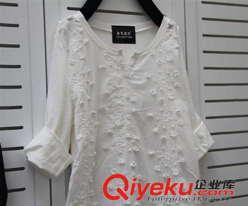 爆款熱賣 2015春夏裝新品原創(chuàng)寬松短袖大碼女裝純棉女t恤打底衫韓版t恤女原始圖片2