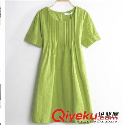 小清新棉麻系列 2015春夏新款清新棉麻刺繡鉤花鏤空露肩拼接蕾絲荷葉邊連衣裙