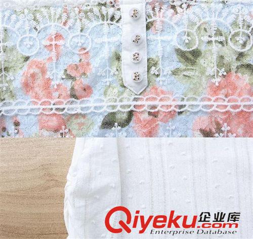 T恤 2015女裝 夏季新款時尚氣質修身拼接蕾絲鏤空T恤女