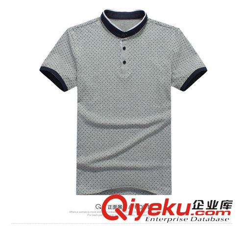 爆款推薦 2015新款夏季男士短袖T恤品牌休閑提花男士短袖t恤衫廠家直銷批發
