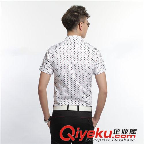 爆款推薦 2015夏季新品 男短袖提花襯衫 男式純棉襯衣 男裝休閑襯衣批發