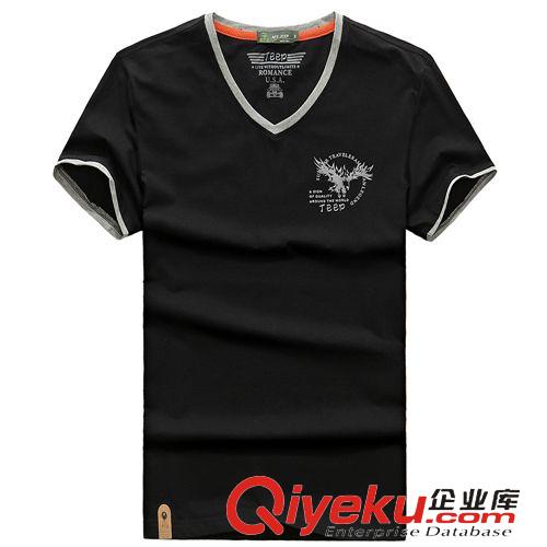 爆款推薦 男裝戰(zhàn)地吉普AFS翻領(lǐng)短袖T恤2015新款春夏高棉質(zhì)商務(wù)男士體恤衫