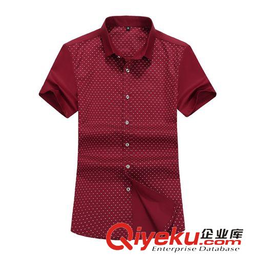 靚仔裝 廠(chǎng)家伙拼男士短袖襯衫2015夏季時(shí)尚潮男休閑純棉青少年短袖代發(fā)