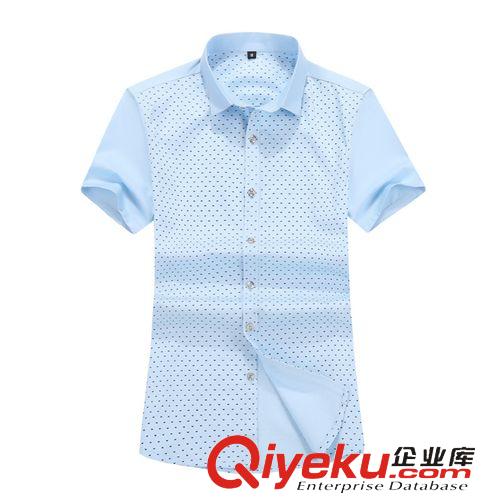靚仔裝 廠(chǎng)家伙拼男士短袖襯衫2015夏季時(shí)尚潮男休閑純棉青少年短袖代發(fā)