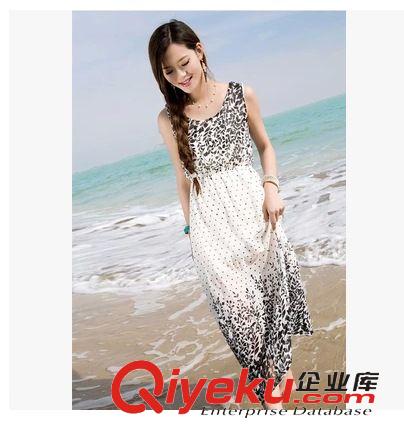 連衣裙 2015夏季新款時(shí)尚無(wú)袖碎花雪紡連衣裙波西米亞沙灘長(zhǎng)裙原始圖片2