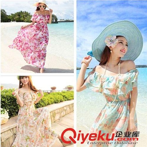 波西米亞風 2015夏季新款波西米亞風碎花雪紡連衣裙