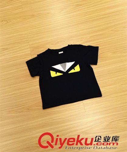 時尚親子裝 2015親子裝夏裝休閑潮款小怪獸全家福親子裝黑色經典款