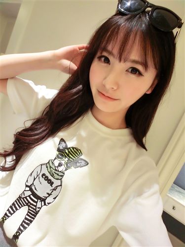 閨蜜裝 2015夏季新款百搭卡通狗狗短袖T恤女原始圖片2