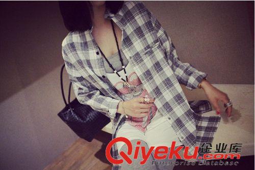 防曬服 2015夏季新款時尚休閑經(jīng)典格紋長款防曬服女