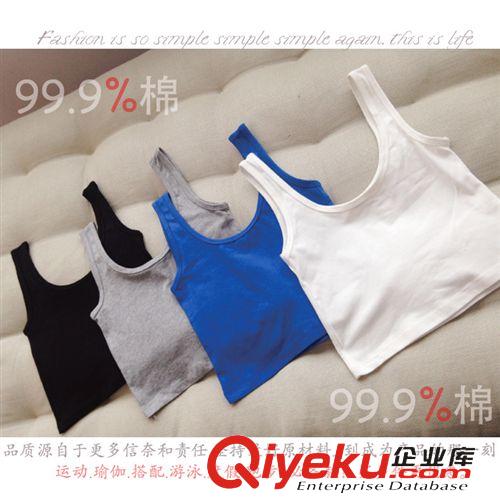 背心、吊帶、坎肩、披肩 2015夏季韓版經(jīng)典百搭背心純棉舒適運(yùn)動瑜伽小背心女潮