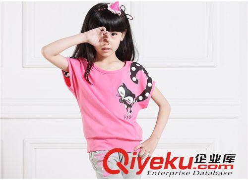 童套裝 2015新款童裝女童夏裝套裝女大童春夏兒童休閑兩件套夏季短袖短褲