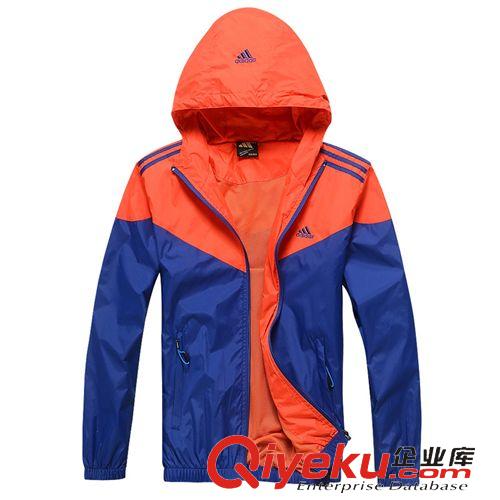 運(yùn)動(dòng)戶外風(fēng)衣 廠家直銷15新款男士運(yùn)動(dòng)風(fēng)衣夾克春秋薄款拼色防風(fēng)外套一件代發(fā)原始圖片3