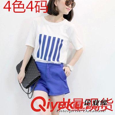 2015新款上新 夏季情侶短袖套裝純棉沙灘短袖qlzt恤短褲男女大碼潮學生班服批發(fā)