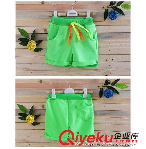 2015---夏款短袖---[專區(qū)] 2014新款童裝短褲 糖果色純棉兒童短褲 熒光色短褲 童裝批發(fā)原始圖片3