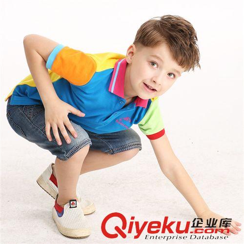 2015{zx1}春夏款 漁民部落 兒童裝多彩撞色短袖T恤戶外運(yùn)動(dòng)速干polo衫原始圖片3