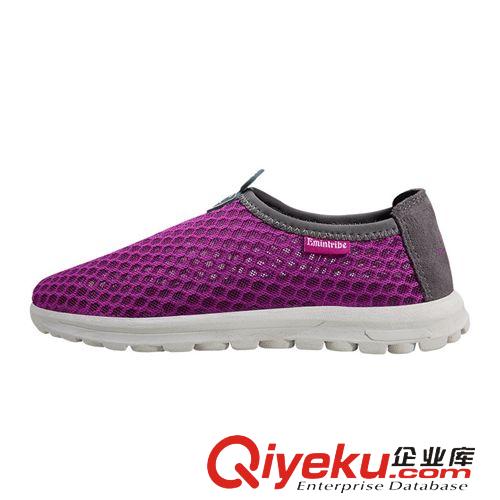 戶外鞋襪 漁民部落 戶外透氣排汗運(yùn)動(dòng)網(wǎng)鞋時(shí)尚情侶款超輕網(wǎng)面布休閑懶人鞋原始圖片2