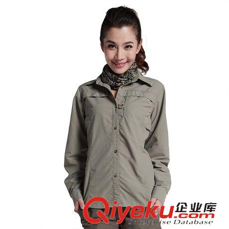速干衣褲 漁民部落 品牌戶外速干衣女款修身透氣速干襯衣原始圖片2