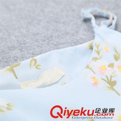 2015年6月新品 2015夏季新款女士連體褲 韓版時尚清新碎花修身吊帶雪紡連體褲女